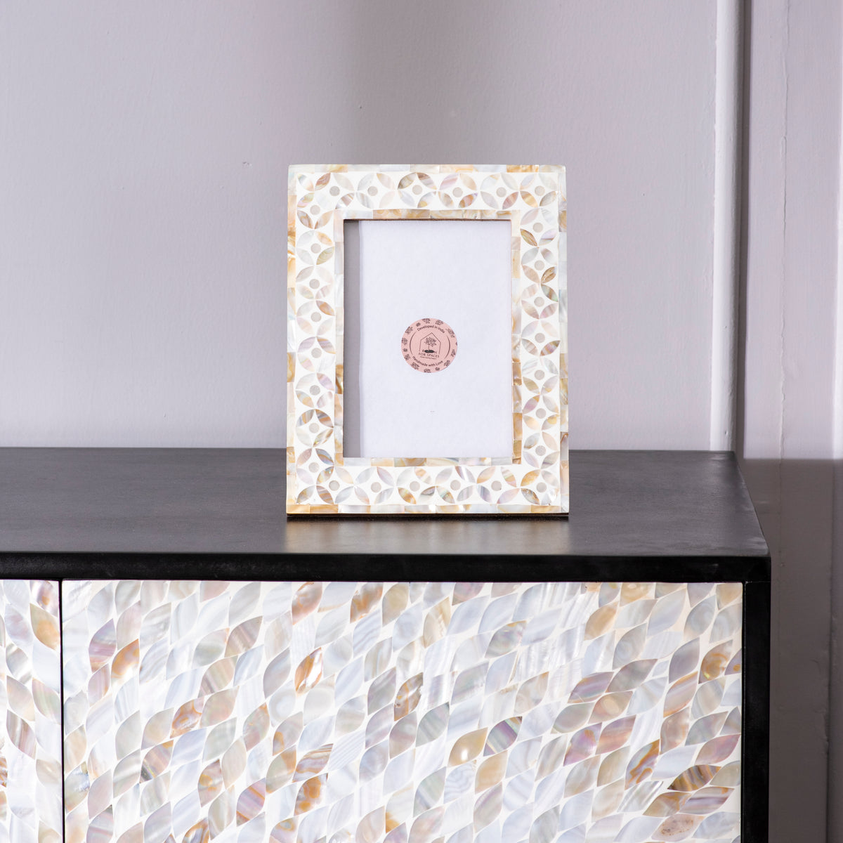 Serene Seashell MOP Inlay Photo Frame