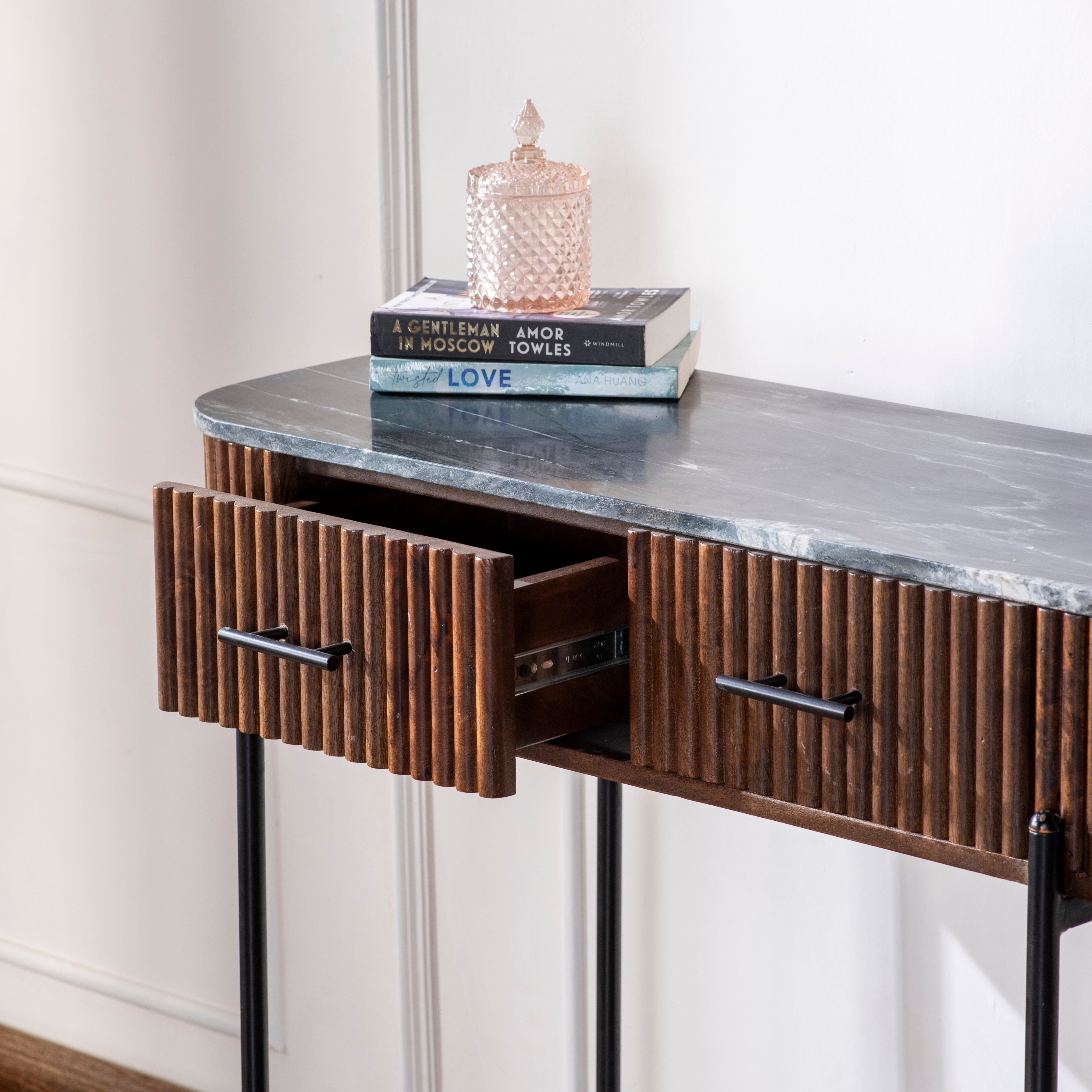 Ana Solid Wood and Marble Console Table – ROOH FOR SPACES